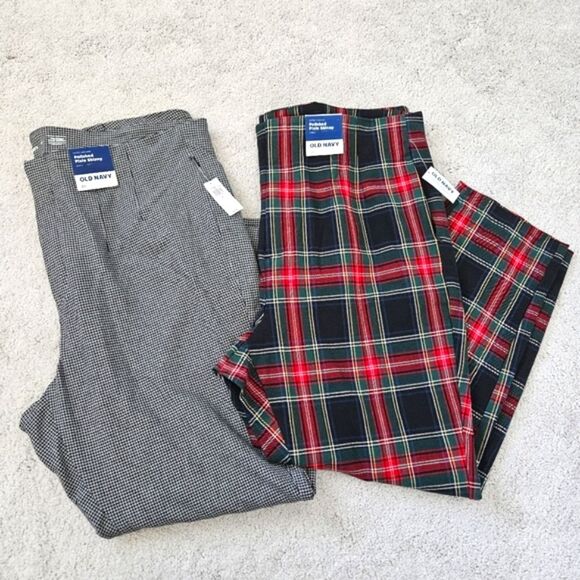Old Navy Pants - NWT Old Navy Extra High-Waisted Polished Pixie Pants Houndstooth Plaid Womens 22